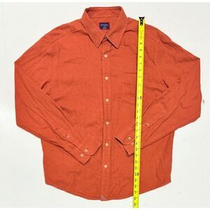 UNTUCKit Sherwood Burnt Orange Button Up Flannel Shirt Mens Large Fall Autumn‎